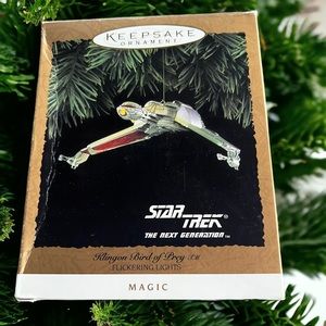 Vintage Hallmark Keepsake Ornament Star Trek Klingon Bird of Prey Ship 1994 Rare